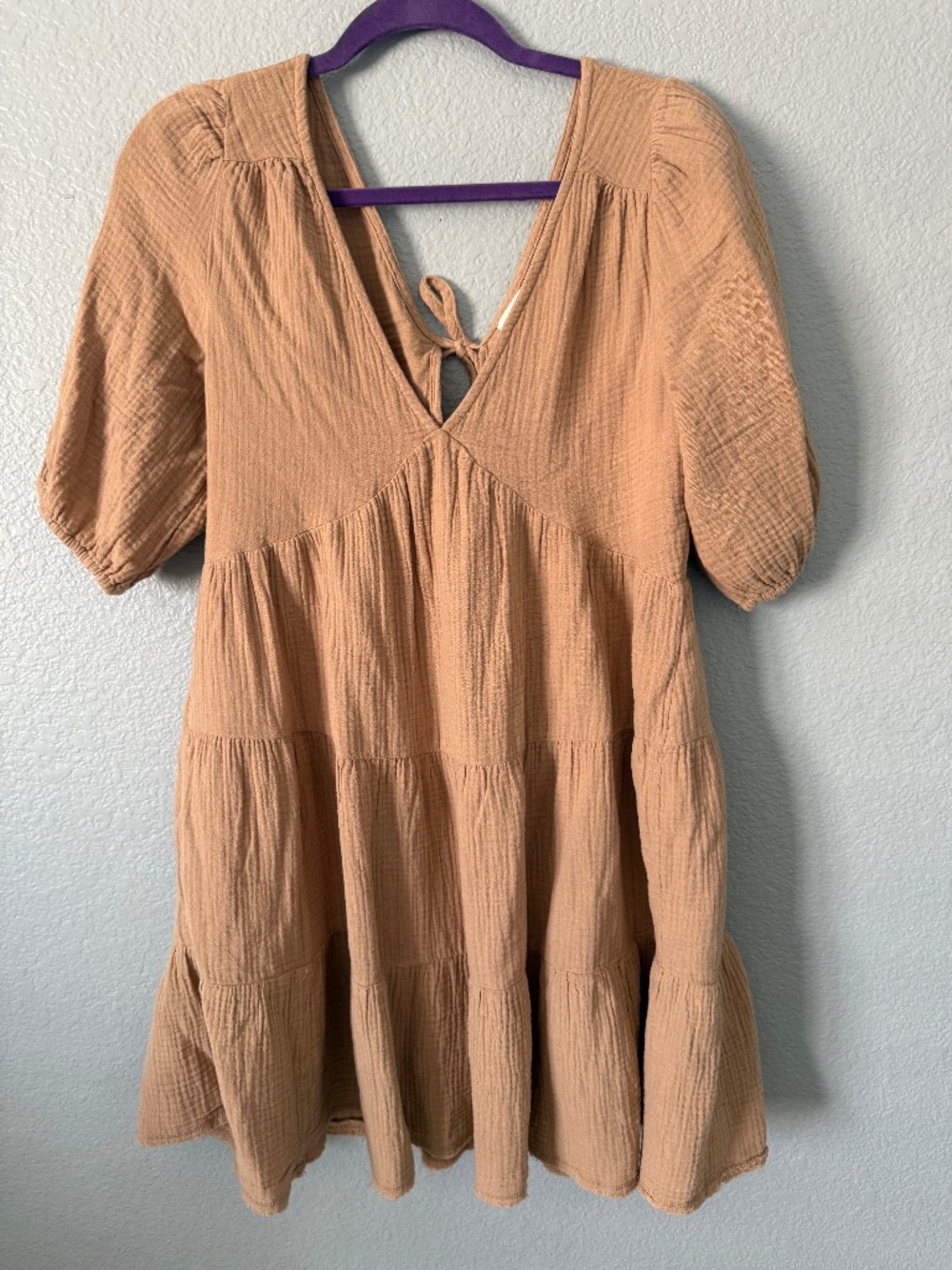 Aerie Lightweight Flowy Tan Dress Size M